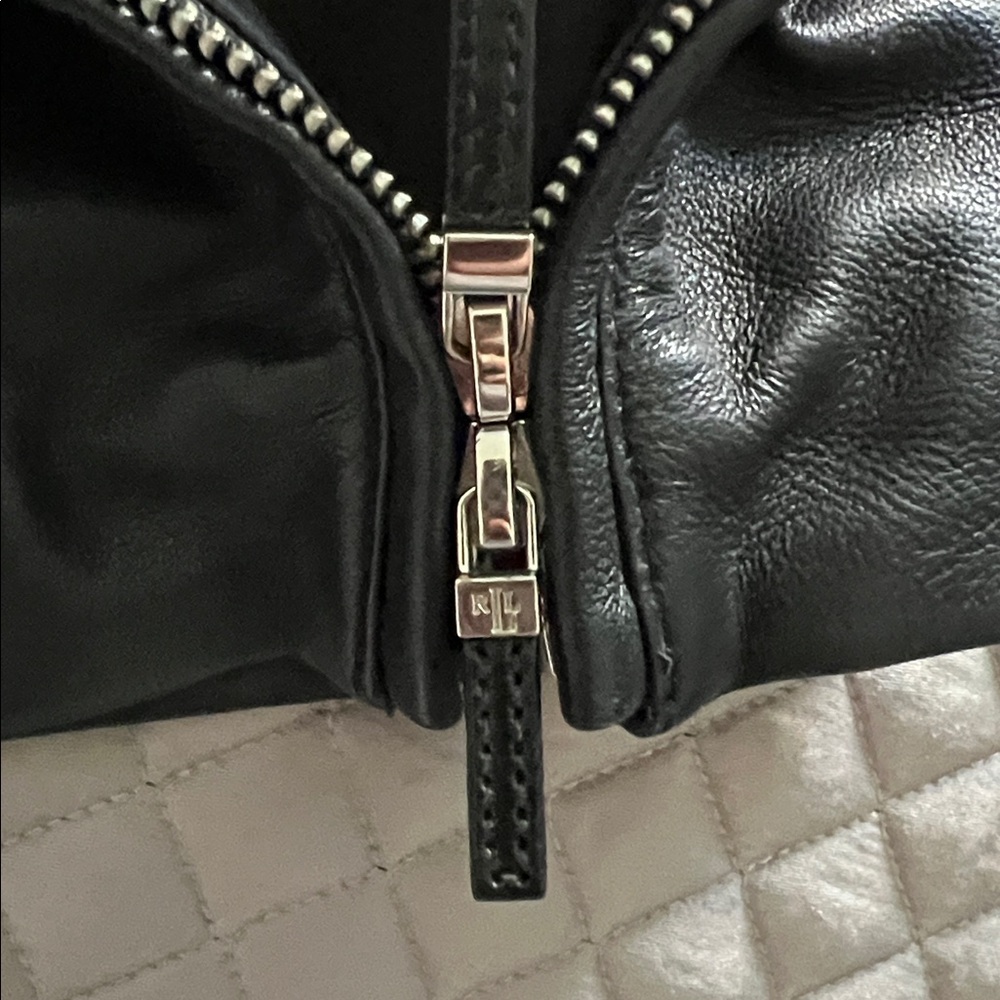 Ralph Lauren Black Leather Skirt - Picture 4 of 6
